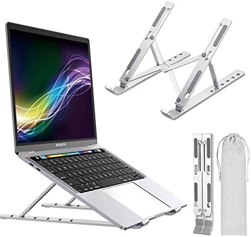 BoxWave Stand and Mount Compatible with Dell Precision 5540 - Compact QuickSwitch Laptop Stand, Portable, Multi Angle Viewing Stand - Metallic Silver