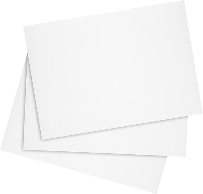 200 Pack White 300 GSM / 110 lb Thick Cardstock Paper - Blank Heavyweight Wedding Invitation Cards for Printing, Flashcards, Postcards - 5x7 inch
