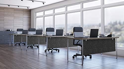 OBEX Modesty Desk PET Privacy Screen Acoustic Sound Absorbing Panel Ideal for Reception, Student Table or Office Cubicles Workstations, 18" x 42", Shadow