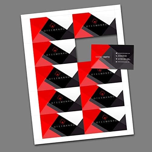 Hamilco Blank Business Cards Card Stock Paper – White Mini Note Index Perforated Cardstock for Printer – Heavy Weight 80 lb 3 1/2 x 2" – 100 Sheets 1000 Cards