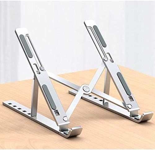 BoxWave Stand and Mount Compatible with Dell Precision 5540 - Compact QuickSwitch Laptop Stand, Portable, Multi Angle Viewing Stand - Metallic Silver