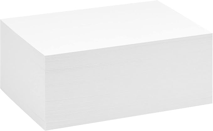 200 Pack White 300 GSM / 110 lb Thick Cardstock Paper - Blank Heavyweight Wedding Invitation Cards for Printing, Flashcards, Postcards - 5x7 inch