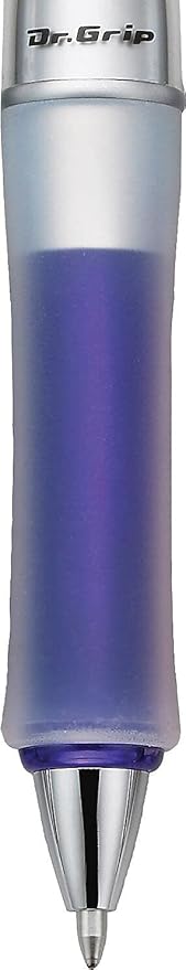 PILOT Dr. Grip Center of Gravity Refillable & Retractable Ballpoint Pen, Medium Point, Navy Grip, Black Ink, Single Pen (36181)