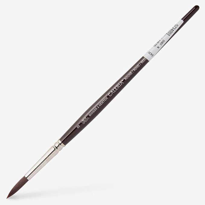 Winsor & Newton Galeria Round Short Handle Brush, Size 8