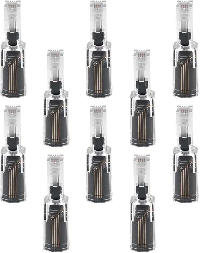 Power Gear Telephone Cord Detangler, 10 Pack, Tangle-Free 360 Degree Rotation, Plug into Landline Phone Handset, for Use in Home or Office, All Brands, Black, 52230