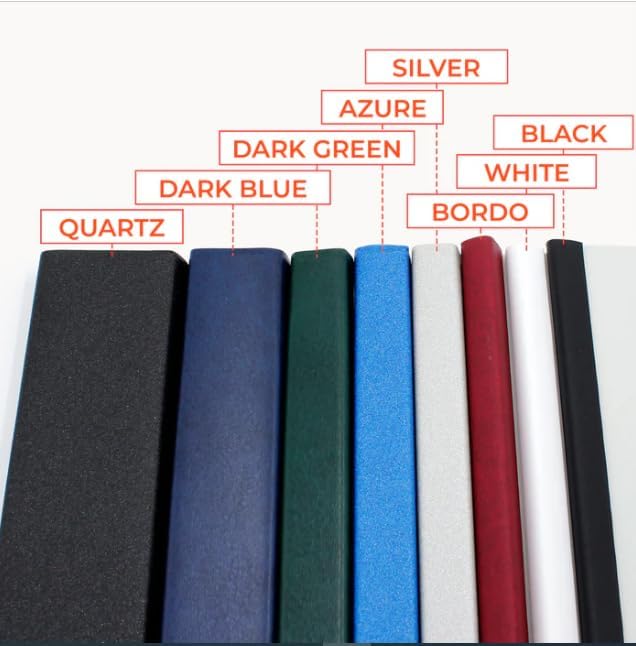 Thermal Binding Clear Covers with Steel Spine –for Thermal Binding Machines – Formerly Unibind – Used in Real Estate, Education and Various Businesses (Aluminum, 160 Sheets Max - 44/Box)