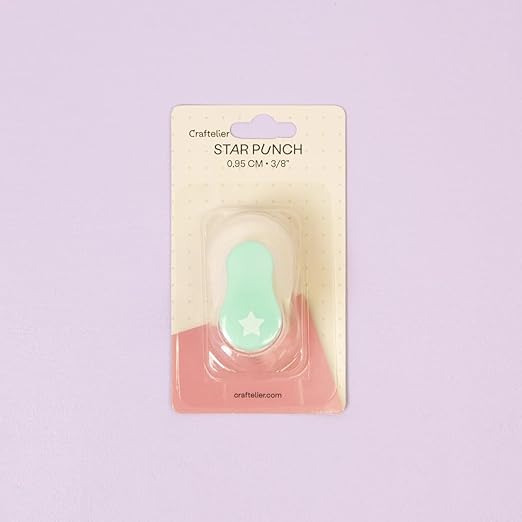 Craftelier - 3/8 Inch Star Hole Punch with Lever Press – Star Hole Puncher for Paper Crafts | Star Punch for Scrapbooking, DIY Cards & Journals | Hole Punch Shapes for Paper & Cardstock.