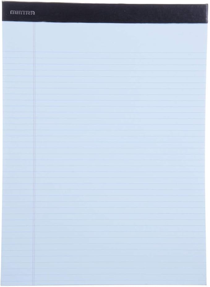 Mintra Office Legal Pads - ((BASIC PASTEL 6pk, 8.5in x 11in, NARROW RULED)) - 50 Sheets per Notepad, Micro perforated, Pastel Writing Pad, Notebook Paper for School, College, Office, Business - Pink, Blue, Purple