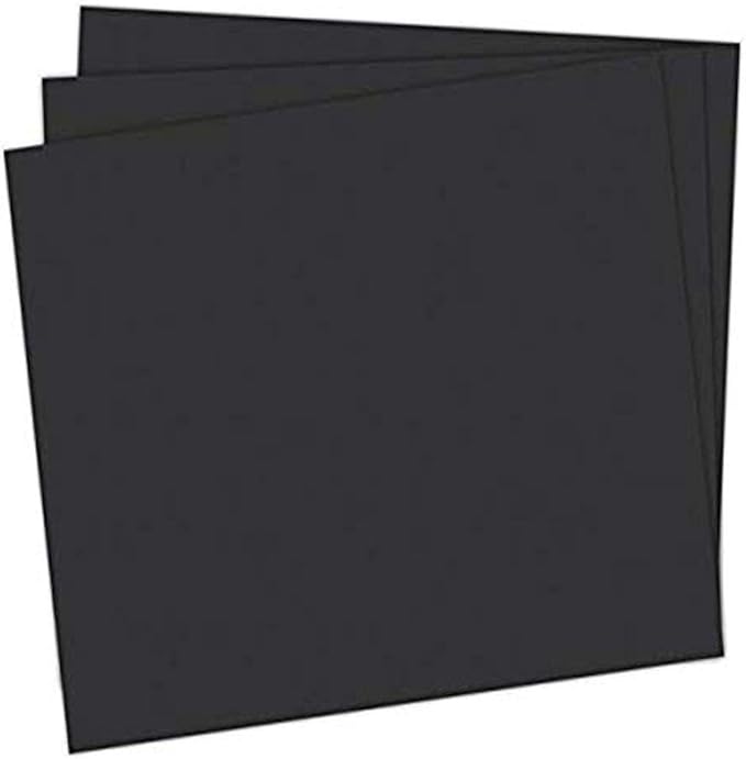 School Smart Railroad Poster Board Paper, 22 x 28 Inches, 4-Ply, Black, Pack of 25