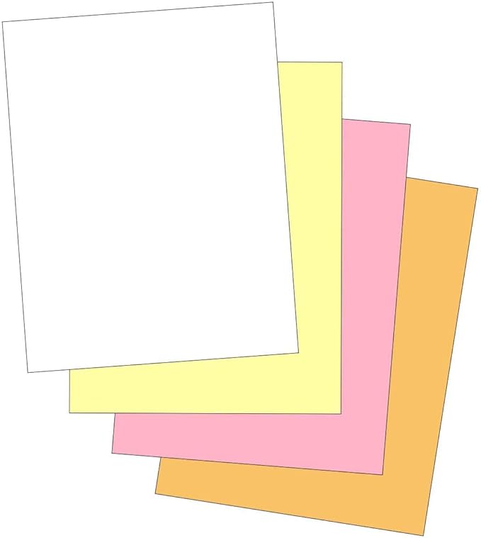 NextDayLabels - Superior Carbon-Less NCR, Pre Collated Paper, 500 Sheets Per Pack (8-1/2" x 11" 4 Part Straight, #5925)