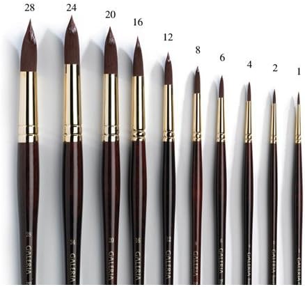Winsor & Newton Galeria Round Long Handle Brush, Size 12
