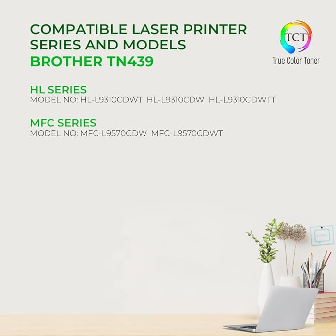 TCT TN439 Color Toner Cartridge 3 Pack - Compatible Replacement for Brother TN439 TN-439 Ultra High Yield Works with Brother HL-L8360CDW L8360CDWT MFC-L8900CDW L9570CDW (Cyan Magenta Yellow)