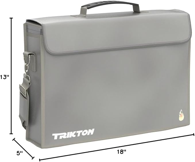 Fireproof and Waterproof Document Bag XXL 17.5x13x5 with TSA Lock, Fits A3 and Oversized Legal Files, High-Viz Design, Lock Box for Travel and Documents, Developed by USA Engineers and Firefighters