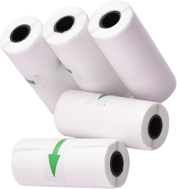 Mini Printer Paper, HD Picture Sticker Paper Thermal Paper with Clear and Convenient Printing Design for Small Ticket Machine Peripage Poooli Paperang etc (Adheisve)