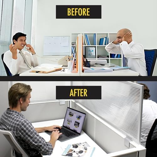 OBEX Screen Extender Polycarbonate Desk Privacy Panel & Divider for Office Cubicle, 24" x 30", Translucent