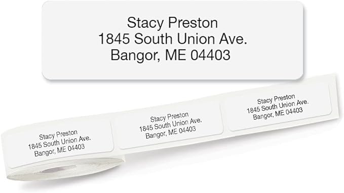 Personalized Return Address Labels, Roll of 250 Gloss White Self-Adhesive Labels Without Dispenser, Customize with Name & Shipping Address, Colorful Images