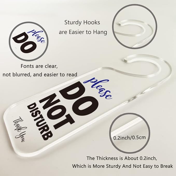 Do Not Disturb Door Sign Engraved Acrylic Hanger Handle Home Decor Acrylic Banner Acrylic Hanging Sign Door Plaque Handmade Office Hanging Sign Please Do Not Disturb
