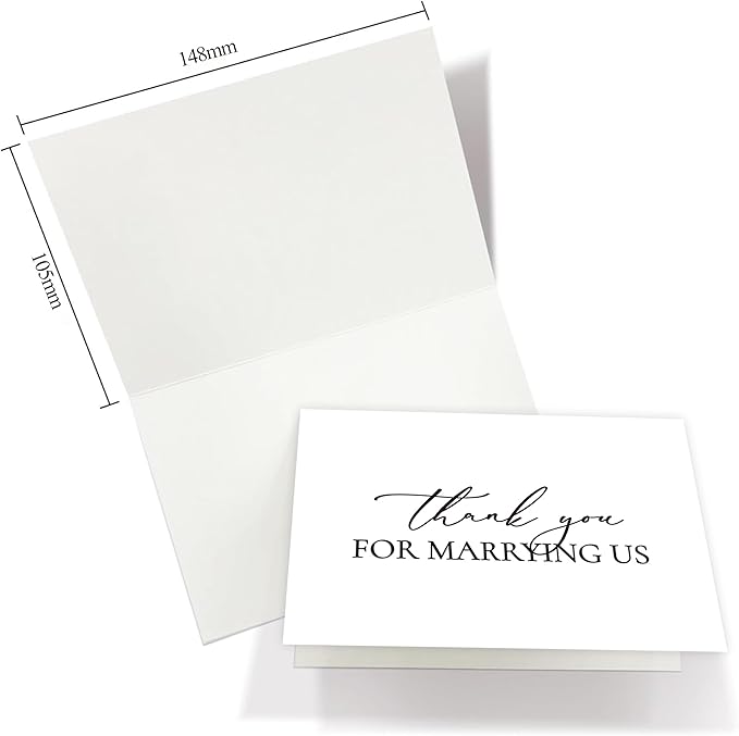 Wedding Day Card, Thank You for Marrying Us, Thank You Card for Officiant, Priest, Minister, Judge, Pastor Gifts.（Thank You A）