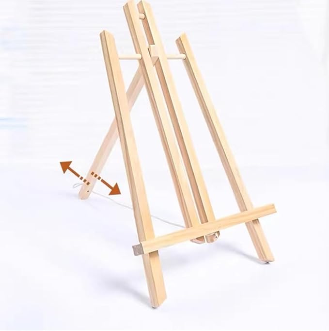 4pack Portable Wood Easel - Desktop Display Rack for Parties and Events - Versatile Wood Art Stand for Artists and Creations