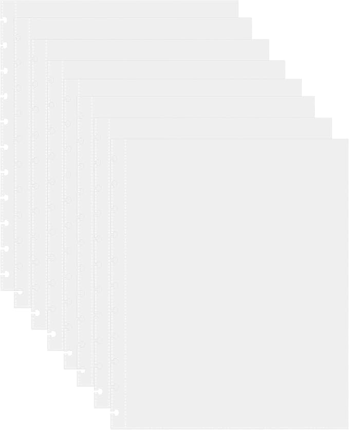 50 Piece Clear Sheet Protectors Page Protectors 8.5 x 11 Clear Binder Sheet Protectors Discbound Sheet Protectors for Discbound Holds Letter Size Discbound Binding Cover