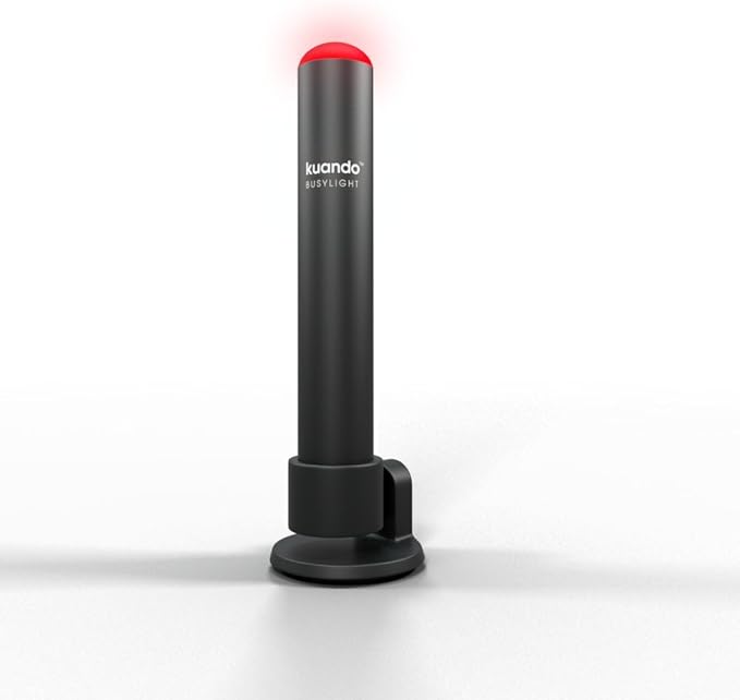 Busylight Combi (15301) – for headsets & Desk Phones - Lights up Red When on The Phone. Manual Switch Changes Light to Blue for DND Mode