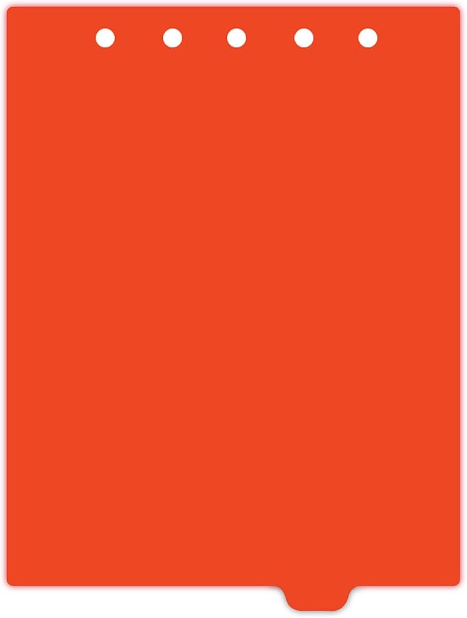 Carstens - Heavy Duty Plastic Ring Binder Dividers, Bottom Tab, 1/9 Cut, Tab 7 Position, US Letter, Orange, Case of 50, (2619-07CS) - Ideal Medical Chart Dividers or Index Tabs for 3 Ring Binders