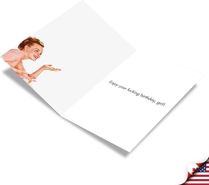 NobleWorks - 1 Funny Women's Birthday Card - Hilarious Bday Greeting Card with Envelope, Sassy Celebration - Relax Birthday Girl C7018BDG