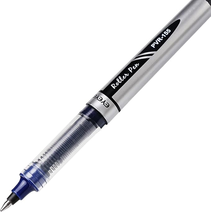 EYEYE 0.7mm Blue Pens Roller Ball, 12 Pack Medium Point Rollerball Pen Quick Dry, Liquid Ink Pens Fine Point Smooth Writing Pen for Journaling, Note Taking, Office, School Supplies