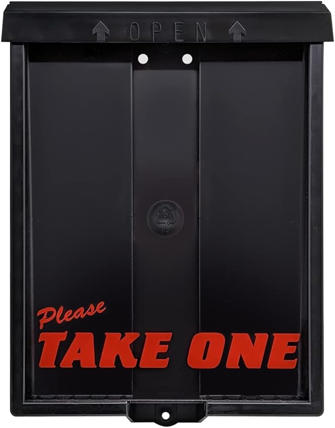 Outdoor Real Estate Brochure Box with Snap Shut Lid, Take One Document Holder Can Hold 100, 8.5 x 11 Documents, Flyers, Literature and Other Outdoor Marketing Needs