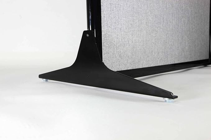 Versare Office Workstation Screen | Portable Wall Divider | Modern Cubicle | Freestanding Privacy Screen | Flexible Work Space | 2 Panels | 66" Wide x 70" Tall Dark Gray SoundSorb Panels with Window