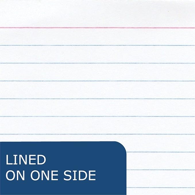 Roaring Spring 3" x 5" Index Cards, 240 Count, 100 lb. Tag Stock, White Cards are Ruled on Front Side only - Blank Back, Cards come in Convenient Tray Holder (Case of 36)
