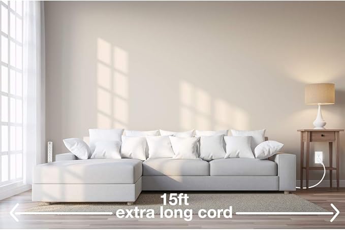 Digital Energy 6-Outlet + 2 USB 1050 Joule Surge Protector Power Strip with 25-Ft Long Extension Cord, Black, UL Listed