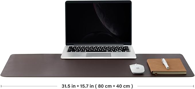 Cork Desk Mat - Dual-Sided Desk Pad for Office and Home - Desk Organization and Accessories - Ideal for Large Mouse Pad and Desk Mats on Top of Desks(Coffee,31.5"x 15.7")