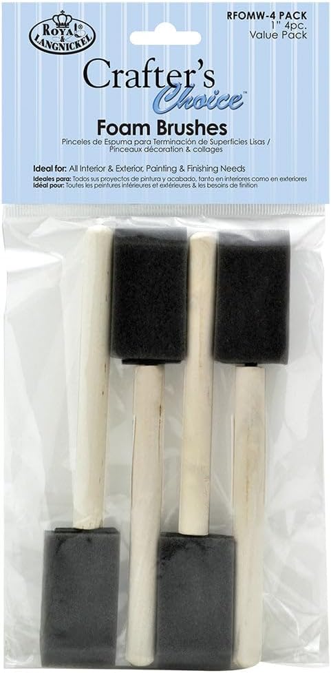 Royal & Langnickel - Crafter's Choice 4 Count 1" Foam Brushes | RFOMW-4PACK