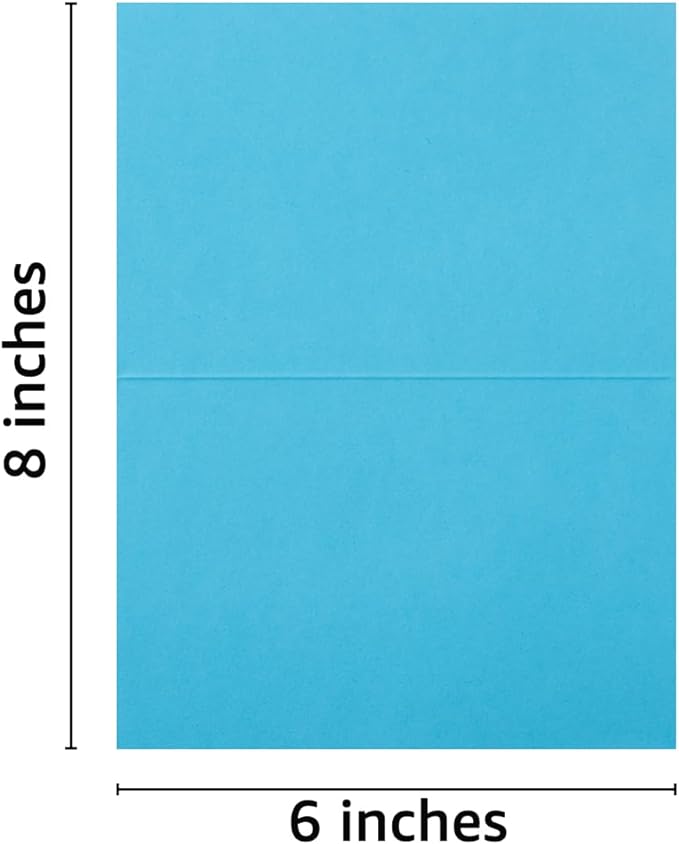 50 Pack Blank Cards Folded Cardstock Thank You Blank Greeting Cards for Invitations, Wedding, Greeting Cards, All Occasion DIY (Multicolor, 4x6)