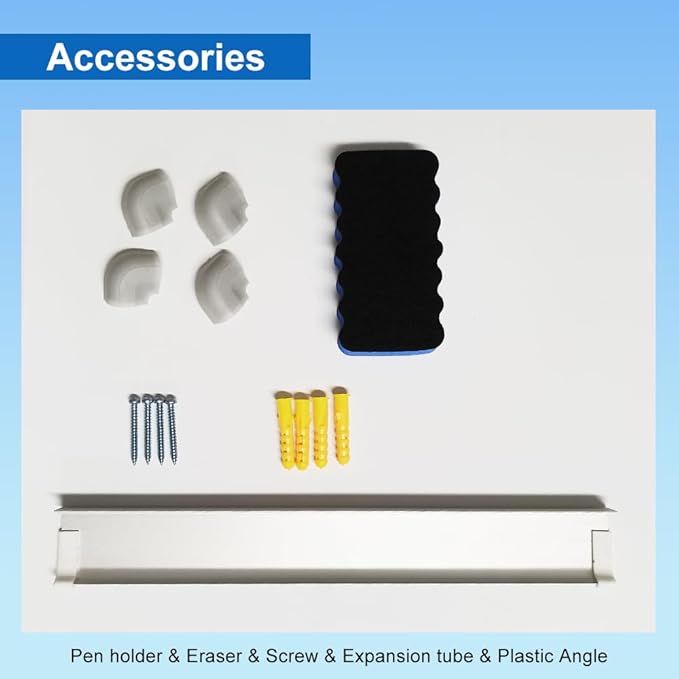 DEVELOP Magnetic Dry Erase White Board 24x36 Inch, Aluminum Frame Wall-Mounted Whiteboard with Detachable Marker Tray & Magnetic Surface for Home Office Classroom Kitchen Memo