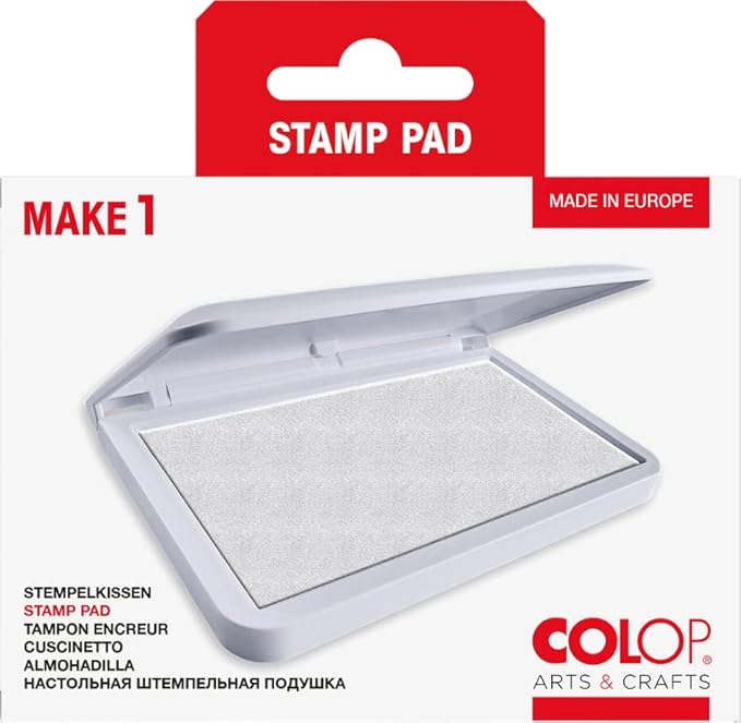 COLOP Make Series, Ink Stamp Pads, with Non-Toxic Premium Ink, Water-Based Acid-Free (Frozen White, Make 1-1-15/16" x 3-1/2")