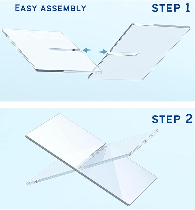 Acrylic Book Display Stand - Cookbook Holder for Kitchen, Clear