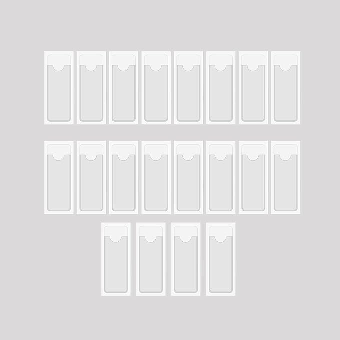 Clear Adhesive Pockets Sleeves,Plastic Self Adhesive Label Holders Pockets Holder for Index Cards Planners Cabinets Shelves (1.18"x3.74"(30x95mm)-20PCS)