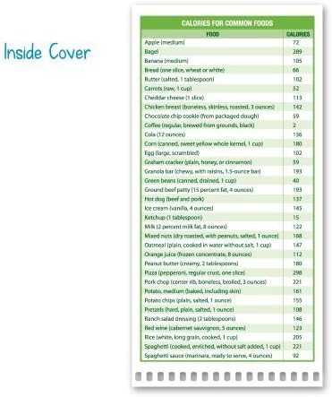 Portage Food Diet Journal - Notebook for Daily Food Intake with Template to Track Calories, a Food Diary, Meal Tracker – 4 x 8 Inches, 70 Sheets, 140 Pages, (Pack of 3)