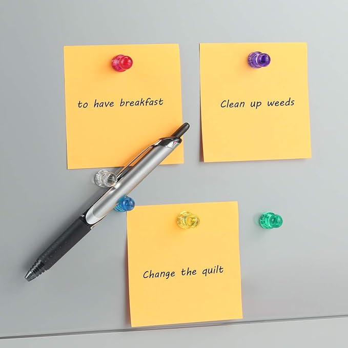 Ant Mag Magnetic Push Pins Strong Push Pin Magnets for Fridge Whiteboards Calendars Maps in School & Office Pack of 18 Purple