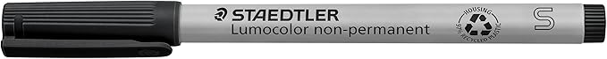 Staetdler Lumograph Non-Permanent Wet Erase Marker Pen, Low Odor Colored Markers, 8 Pack Assorted Colors, 311-WP8