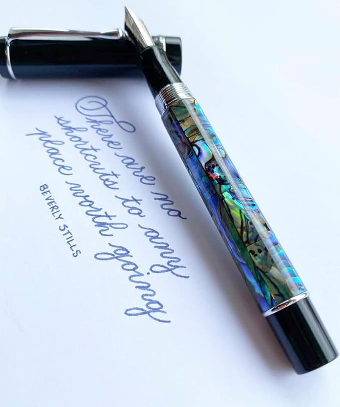 Conklin Duragraph Fountain Pen Abalone Nights - Extra Fine Nib, Precision Writing Instrument with Exquisite Abalone Finish
