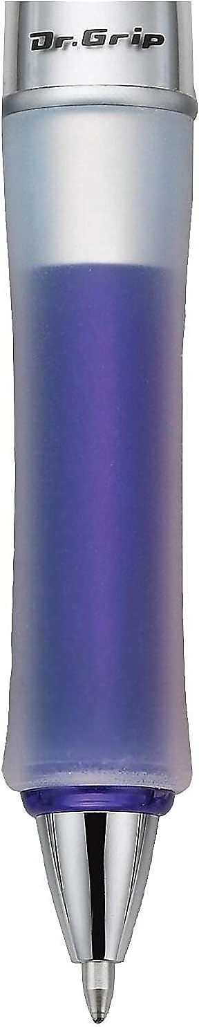 PILOT Dr. Grip Center of Gravity Refillable & Retractable Ballpoint Pen, Medium Point, Navy Grip, Black Ink, Single Pen (36181)