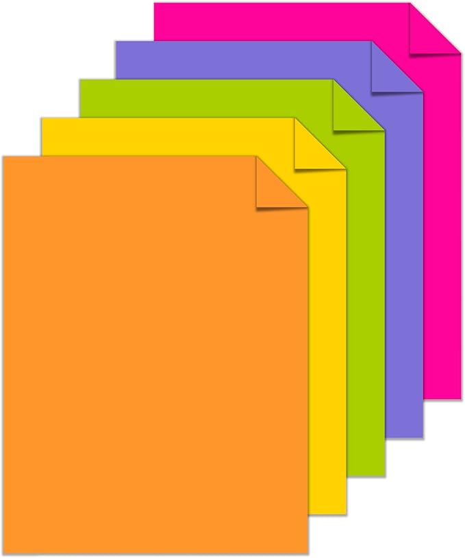 Neenah Astrobrights(R) Bright Color Paper, 8 1/2in. x 11in., 24 Lb, Assorted Colors, Ream Of 500 Sheets, 21289