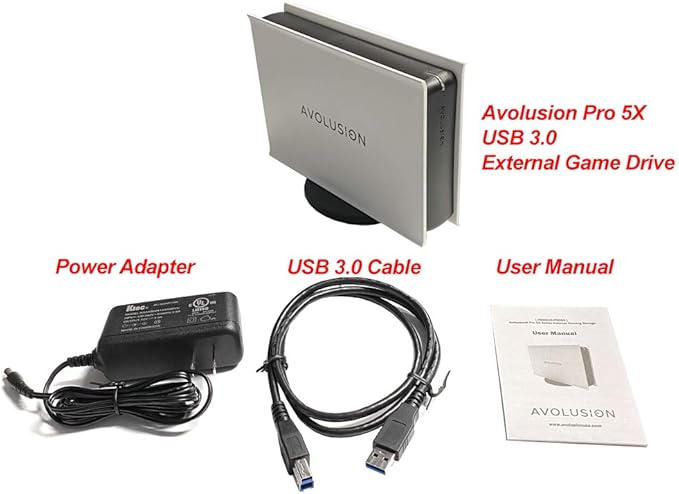 Avolusion PRO-5X Series 10TB USB 3.0 External Hard Drive for WindowsOS Desktop PC/Laptop (White) - 2 Year Warranty (Renewed)
