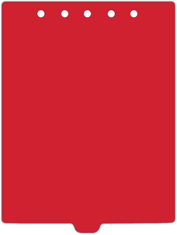 Carstens - Heavy Duty Plastic Ring Binder Dividers, Bottom Tab, 1/9 Cut, Tab 5 Position, US Letter, Red, Case of 50, (2619-05CS) - Ideal Medical Chart Dividers or Index Tabs for 3 Ring Binders