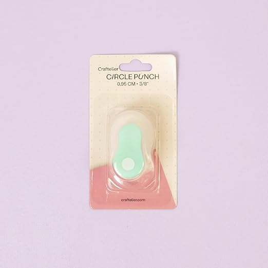 Craftelier - 3/8 Inch Circle Punch with Lever Press | Shape Hole Puncher for Paper Crafts | Round Hole Punch to Create Scrapbooks, DIY Cards & Journals | Mini Hole Punch for Paper & Cardstock.