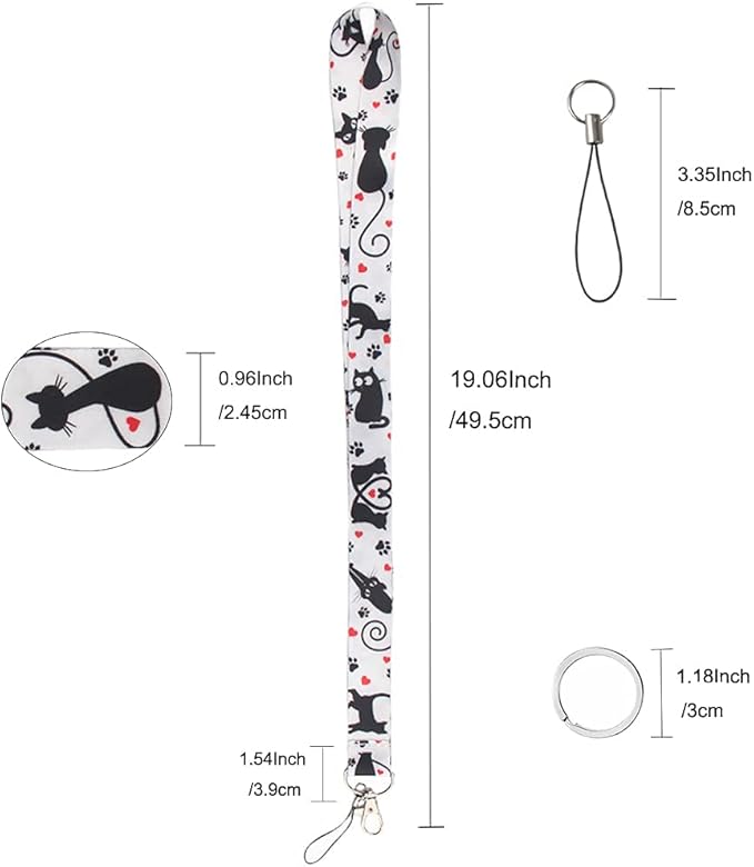 Yiflin Cute Neck Lanyard for Keys, Wallet, Id Card Holder, Cool Keychain Lanyard for Women, Men, Teacher