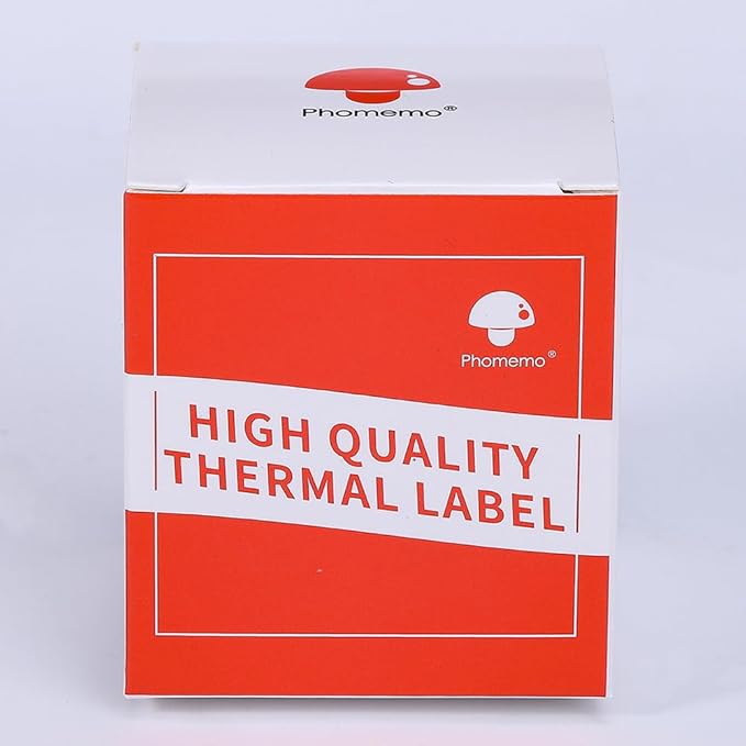 Phomemo Thermal Labels- Sticker Label for M110/M221/M220/M120/M200 Label Printer,1.97"x3.15"(50x80mm),100 Labels/Roll, Black on White